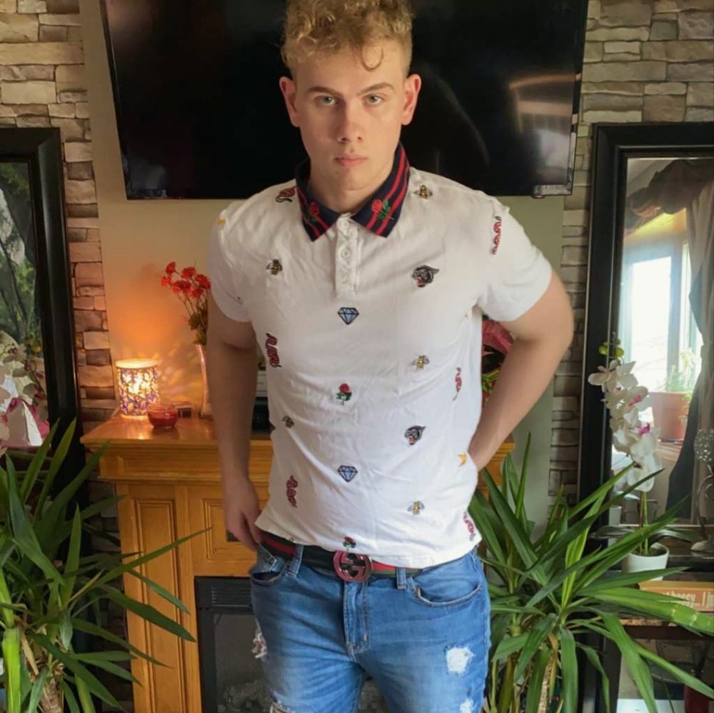 Animal pattern polo